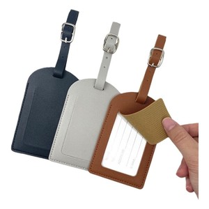 Étiquette de bagage en cuir personnalisée avec motif de lettres tendance, impression de LOGO, matériau PU de qualité supérieure, identification de voyage personnalisée - Product Image 4