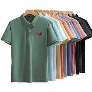 T-shirt décontracté pour homme, uni, tissé, à manches courtes, col chemise, pull-over, avec logo personnalisé, uniforme, été, premium, anti-humidité, ODM - Product Image 1