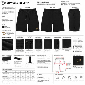 Pantalones Cortos Bermuda de Algodón Negro para Hombre, Cintura con Cordón, Estilo Casual con Bolsillos y Detalle de Logotipo, Gran Venta - Product Image 5
