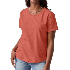 T-shirts à manches courtes et col rond pour femmes, couleur unie, nouvelle mode, décontractés, imprimés, respirants, pour l'été - Product Image 5