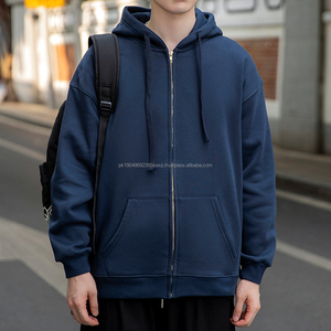 Sudadera con Capucha de Forro Polar Sherpa Bordada con Diseño Personalizado, Talla Estadounidense, 380 g/m², Doble Capa, Cierre Completo, Color Azul Cielo - Product Image 1