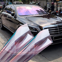 Échantillon Gratuit Film Teinté pour Pare-Brise à Changement de Couleur, Film Solaire Caméléon Auto-Adhésif pour Vitres de Voiture