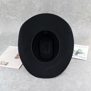 Sombrero de Vaquero de Cuero Premium Estilo Occidental |   Ropa de moda unisex para viajes al aire libre en las cuatro estaciones, en oferta. - Product Image 2