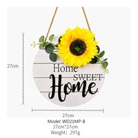 Decoración de Pared Rectangular de Alta Calidad WUJI con Diseño Floral de Otoño, Decoración para el Hogar, Personalizable, de Poliéster y MDF, 27cm X 27cm