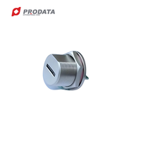 Conector Micro SD Sellado a Prueba de Agua IP68 para Montaje en Panel con Aleación de Zinc, Revestimiento de Níquel y Junta de Silicona para Sistemas de Monitoreo