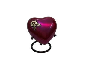 Heart Keepsake Handmade Eco-Friendly Black Brass Cremation Urn Ashes | <b>Mini</b> Memorial Urn Wedding Keepsake Token Ready Ship - Product Image 4