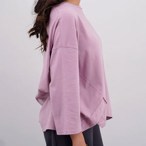 T-shirts roses oversize personnalisés, mode, en coton gaufré, pour femme, impression bio, coton épais, t-shirt blanc oversize - Product Image 4