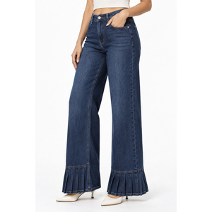 Women's High Stretch Skinny Denim <b>Jeans</b> with <b>Embroidered</b> Panels Medium Wash Sizes XS-6XL - Product Image 3