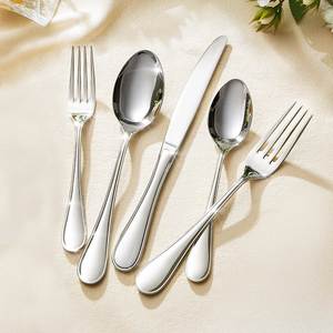 Ensemble de couverts plaqués or 5 pièces, best-seller pour la maison et l'hôtellerie, avec poignées ornées - Product Image 4