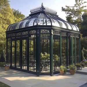 Gazebo en métal pour <span class=keywords><strong>jardin</strong></span> extérieur Serre en <span class=keywords><strong>verre</strong></span> pour <span class=keywords><strong>kiosque</strong></span> à café Serre - Product Image 5