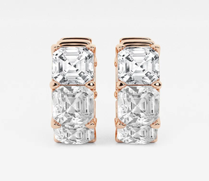 <b>Hoops</b> Earrings Diamond Earrings Gold and <b>Silver</b> Earrings Lab Grown Diamonds Earrings <b>Hoops</b> Fine Jewelry for Women - Product Image 2