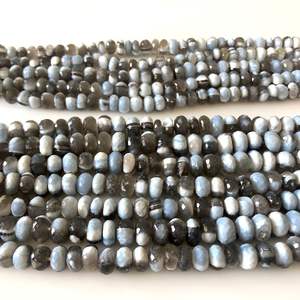 Cuentas de Ópalo Bicolor Azul Natural Facetadas en Forma de Rondelle para Joyería, Hilo de Piedras Sueltas - Product Image 5