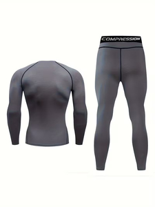 Conjunto Deportivo Personalizado de Compresión, Poliéster de Secado Rápido, Elástico, 5 Piezas, Ropa de Entrenamiento, Ropa Deportiva para Hombre, Ropa de Gimnasio - Product Image 2