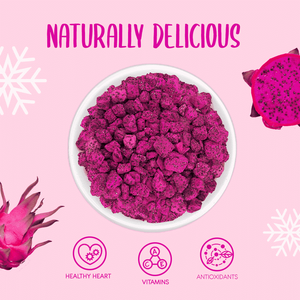 Fruta del Dragón Roja Liofilizada 100% Pura de Grado Alimenticio, Fruta del Dragón Liofilizada a Granel, Crujiente, Snack Naturalmente Dulce Listo para Comer - Product Image 2
