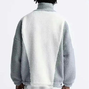 Veste en sherpa à fermeture éclair personnalisée de haute qualité, veste en polaire d'hiver personnalisée pour hommes, avec des vestes en sherpa de qualité bon marché - Product Image 5