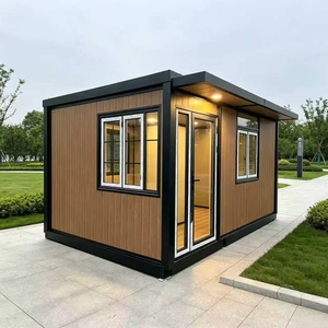 Maison conteneur pliable préfabriquée moderne et respirante 20FT, module d'habitation extensible à double aile, hôtel moderne du milieu du siècle, garantie 1 an - Product Image 5