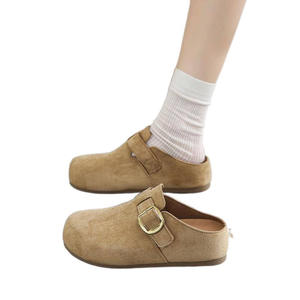 Zapatos de Diseñador de Alta Calidad en Gamuza Genuina, Personalizados, Unisex, Tipo Mule, Birkenstocks, Zuecos y Mules para <span class=keywords><strong>Mujer</strong></span>, Zuecos de Corcho, Pantuflas de Cuero de Lujo - Product Image 6