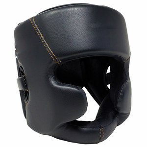 OEM Customized Durable Leather Portable Boxing Helmets <b>Training</b> <b>Head</b> Guard with Double Face Protector for MMA Martial Arts - Product Image 5
