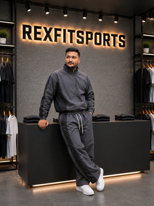 REXFIT SPORTS 2026 <b>Men</b>’s Premium Nylon Tracksuit Set Full Zip <b>Jacket</b> Jogger Pants Lightweight Sportswear Windbreaker Training - Product Image 2