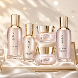 Ensemble de soins du visage anti-âge et raffermissant au peptide de soie coréen CreBeau, 5 pièces (sérum, crème) - Tous types de peau - Marque privée - Product Image 1