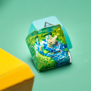 Teclas Artesanales Bosque Místico, Teclas Artesanales Personalizadas, Teclas Anime Lindas, Teclas Verdes, Juego de Teclas, Teclas de Madera - Product Image 4