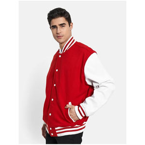 Chaqueta de béisbol Letterman 100% lana, color atractivo, personalizada, con mangas de cuero de oveja original, chaquetas universitarias unisex. - Product Image 2