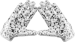 Xorts Corporation Rhinestone Design American Football Outdoor Sports Gloves Polyester/Cotton Flame Design Print Non-Slip <b>Hook</b> - Product Image 2
