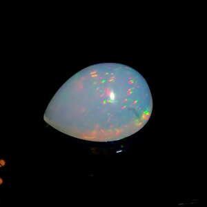 โอปอลธรรมชาติเอธิโอเปียสีขาวเวโล รูปทรงลูกแพร์ น้ำหนัก 5.7 กะรัต สำหรับทำเครื่องประดับ - Product Image 4