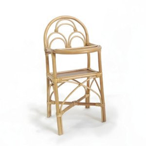 Juguetes de madera hechos a mano para bebés, adorable silla de alimentación de ratán para muñecas, sillas altas para muñecas de juguete para niños - Product Image 3