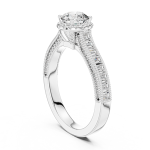 White Gold Finish 925 Sterling Silver Moissanite <b>Diamond</b> <b>Ring</b> Factory Wholesale Jewelry Manufacturer - Product Image 3