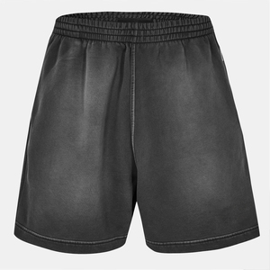 Acid Washed Customized Shorts Trendy Fashion <b>Elastic</b> Waist Causal Wear Oversized Shorts Custom Manufacturing Shorts - Product Image 3
