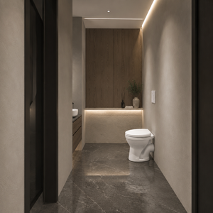 Two Piece Ceramic Toilet with Cyclone Flushing Floor Mounted P-<b>Trap</b> Easy Clean - Product Image 5