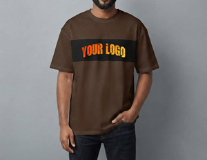 T-shirts pour hommes de haute qualité, surdimensionnés, à épaules tombantes, col rond, manches courtes, coupe ample, 100% coton jersey 180g, bicolore, style hip-hop - Product Image 1