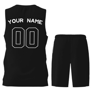 Maillots de basket-ball personnalisés de qualité supérieure, ensembles de maillots de basket-ball sans manches et shorts, uniformes de basket-ball pour hommes - Product Image 2