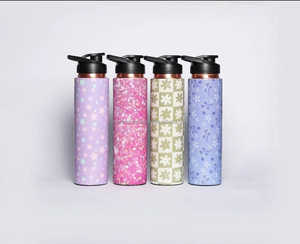 Botella ecológica de cobre sólido para beber, con tapa roscada segura para almacenar agua limpia e hidratación diaria. - Product Image 5