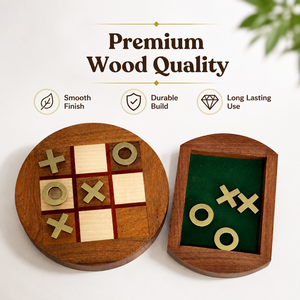 Travel Size Mini Round Magnetic <b>Chess</b> <b>Set</b> | Handmade <b>Wooden</b> Folding <b>Chess</b> Board with Storage | Portable Strategy Game for Kids - Product Image 3