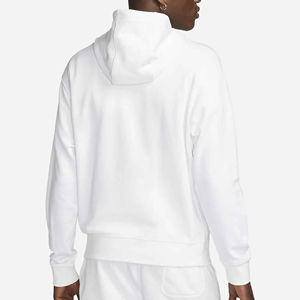 Sudadera con Capucha Unisex Blanca, Corte Regular, Felpa de Algodón, Color Sólido Informal, Diseño con Bolsillos, Ropa de Otoño - Product Image 4