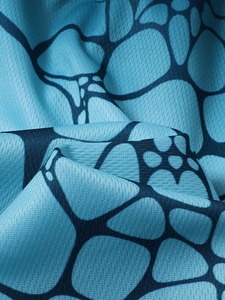 Shorts de Baño para Hombre con Estampado Geométrico, Secado Rápido, Cordón Ajustable, Bolsillos, Cintura Media, Diseño Azul con Patrones - Product Image 3