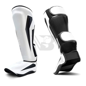Protège-tibias légers en cuir avec protection antidérapante pour les pieds et les genoux, pour le kickboxing, le MMA et tous les sports de combat debout - Product Image 4