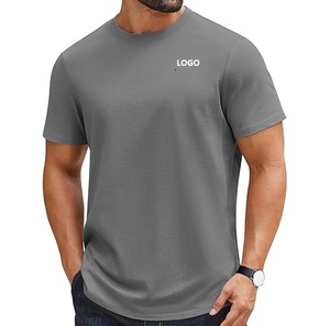 Camiseta de Cuello Redondo para Hombre, Mezcla de Algodón, Corte Atlético, Camisetas de Manga Corta para Hombre, Camisetas 100% Algodón - Product Image 5