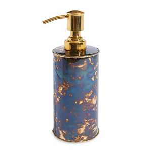 Modern Square Black Horn Texture Soap <b>Dispenser</b> Resin Liquid Lotion <b>Pump</b> <b>Bottle</b> with Metal Head for Luxury Bathroom Vanity - Product Image 3