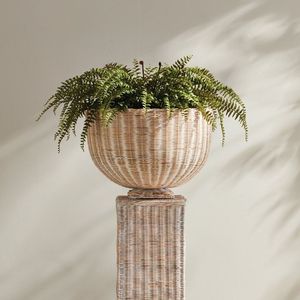 Luxury Modern Handwoven Rattan Pedestal <b>Vase</b> Stand Wedding Floral Display Eco-Friendly Rustic Decorative <b>Wicker</b> Floor <b>Vase</b> Event - Product Image 1