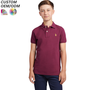 Camisetas Polo para Hombre y Camisetas para Niño, Diseño de Dos Tonos con Cintas Decorativas, Tejido Casual de Manga Corta, Personalizables, Primavera-Verano - Product Image 3