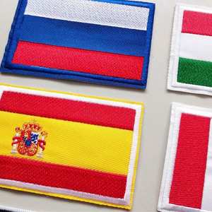 Parches Bordados Ecológicos con Diseños de Corazones y Flores de Banderas Nacionales, Logotipo Personalizado, Apliques Termoadhesivos para Gorras - Product Image 2