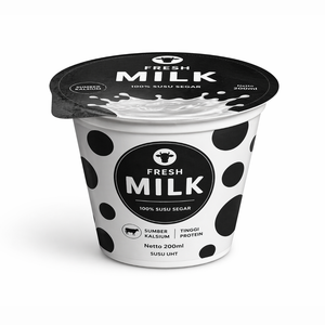 Impression personnalisée résistante à la chaleur, 150 ml, plastique PP polypropylène pour gobelet à yaourt et gobelet à dessert, fabriqué en Indonésie - Product Image 3