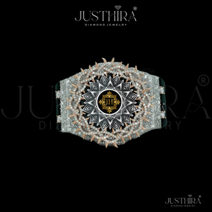 Montre de luxe G-Shock avec sertissage de moissanite VVS et diamant VVS, bracelet en caoutchouc noir, unisexe, 100 % passe le testeur de diamant - Product Image 3