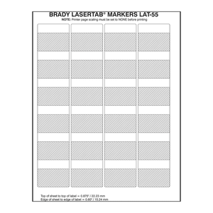 Brady LaserTab Self-Laminating Polyester <b>Labels</b> for Cable and Lab Equipment Identification A4 Laser Printable - Product Image 2