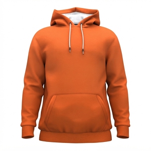 Sudadera con Capucha Unisex de Color Sólido, Corte Regular, Informal, Tejida, de Poliéster/Algodón, Transpirable, Impermeable, con Bolsillos, para Invierno - Product Image 4