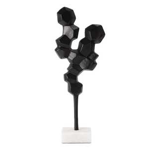 Aluminum Abstract Geometric Sculpture Modern Artistic Tabletop Decor Eco-Friendly Handmade Durable Home Office Decor - Product Image 2