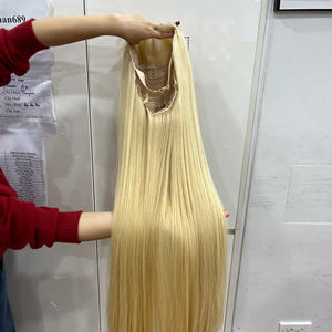 Oferta Relámpago: Peluca con Cierre de Encaje HD, Larga, Color Rubio, Acabado Brillante, Antienredos, Trama Segura, 100% Cabello Vietnamita - Product Image 3